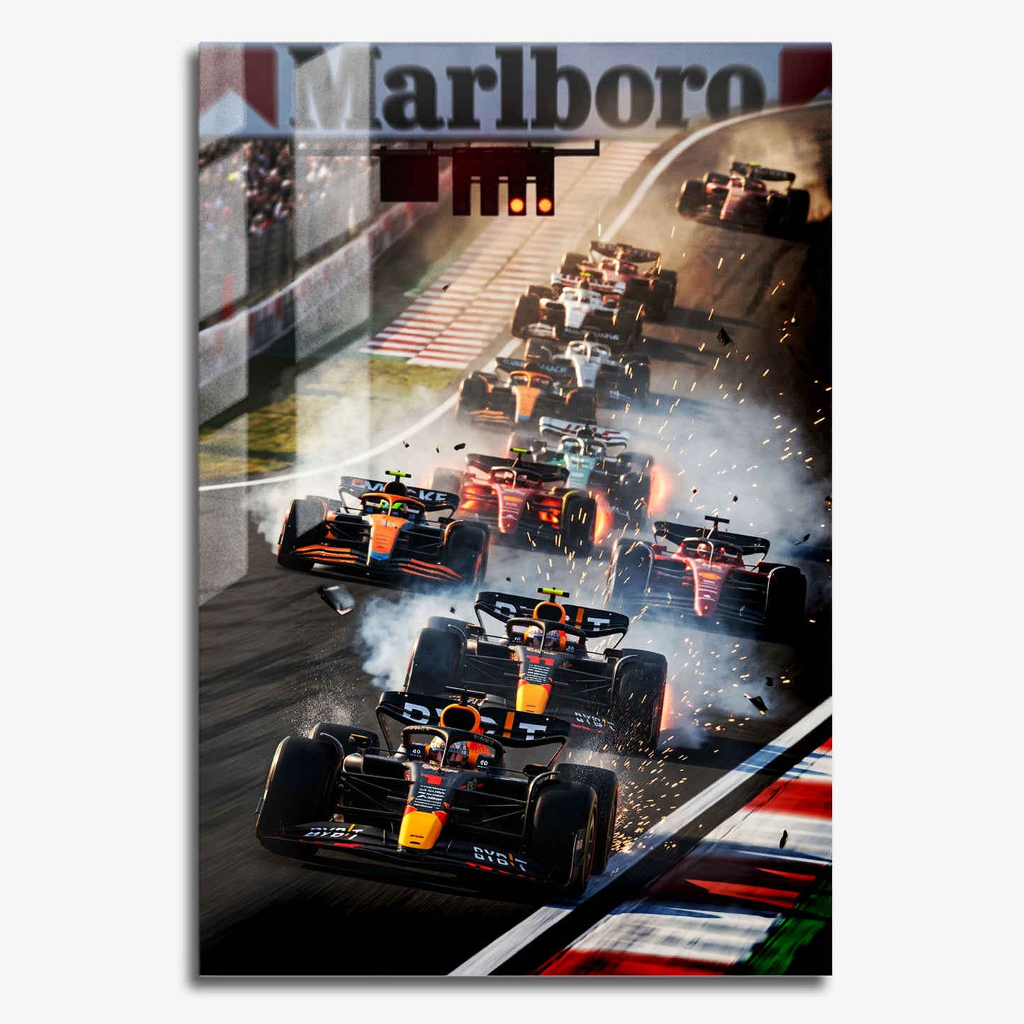 Flex Designs Metal Poster Classic Formula One Race 11 x 17" Home Goods - Sports  Metal Poster