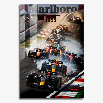 Flex Designs Metal Poster Classic Formula One Race 11 x 17" Home Goods - Sports  Metal Poster
