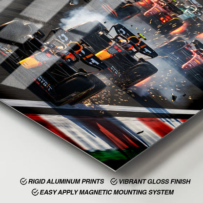 Flex Designs Metal Poster Classic Formula One Race 11 x 17" Home Goods - Sports  Metal Poster