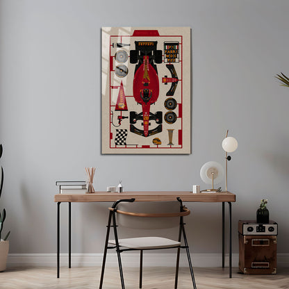 Flex Designs Metal Poster Formula One Car 5 x 7" Home Goods - Sports  Metal Poster