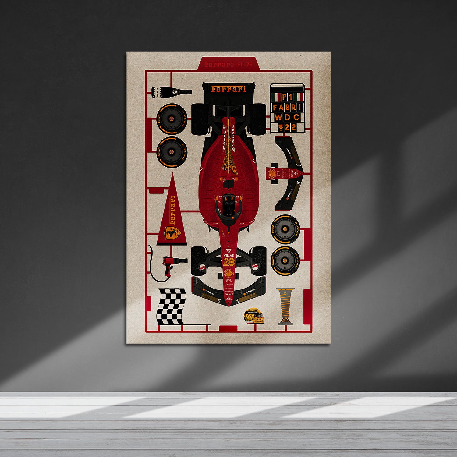 Flex Designs Metal Poster Formula One Car 5 x 7" Home Goods - Sports  Metal Poster