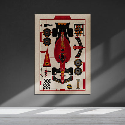Flex Designs Metal Poster Formula One Car 5 x 7" Home Goods - Sports  Metal Poster