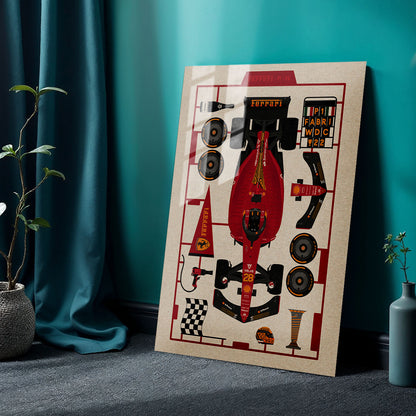 Flex Designs Metal Poster Formula One Car 24 x 36" Home Goods - Sports  Metal Poster