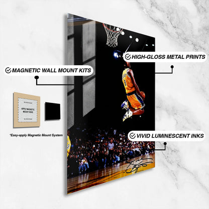 Flex Designs Metal Poster Vintage Kobe Byrant LA Lakers 16 x 24" Home Goods - Sports  Metal Poster