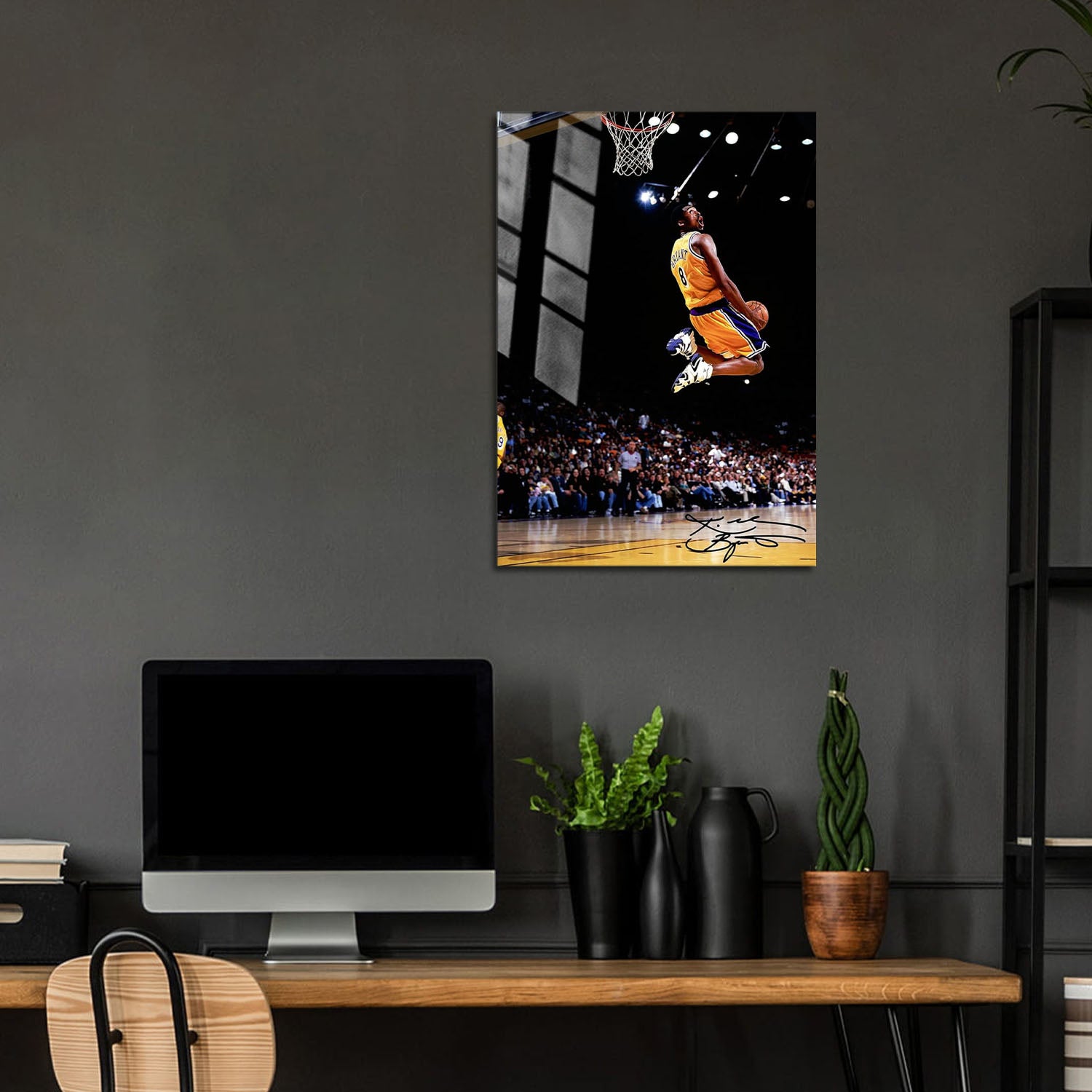 Flex Designs Metal Poster Vintage Kobe Byrant LA Lakers 24 x 36" Home Goods - Sports  Metal Poster