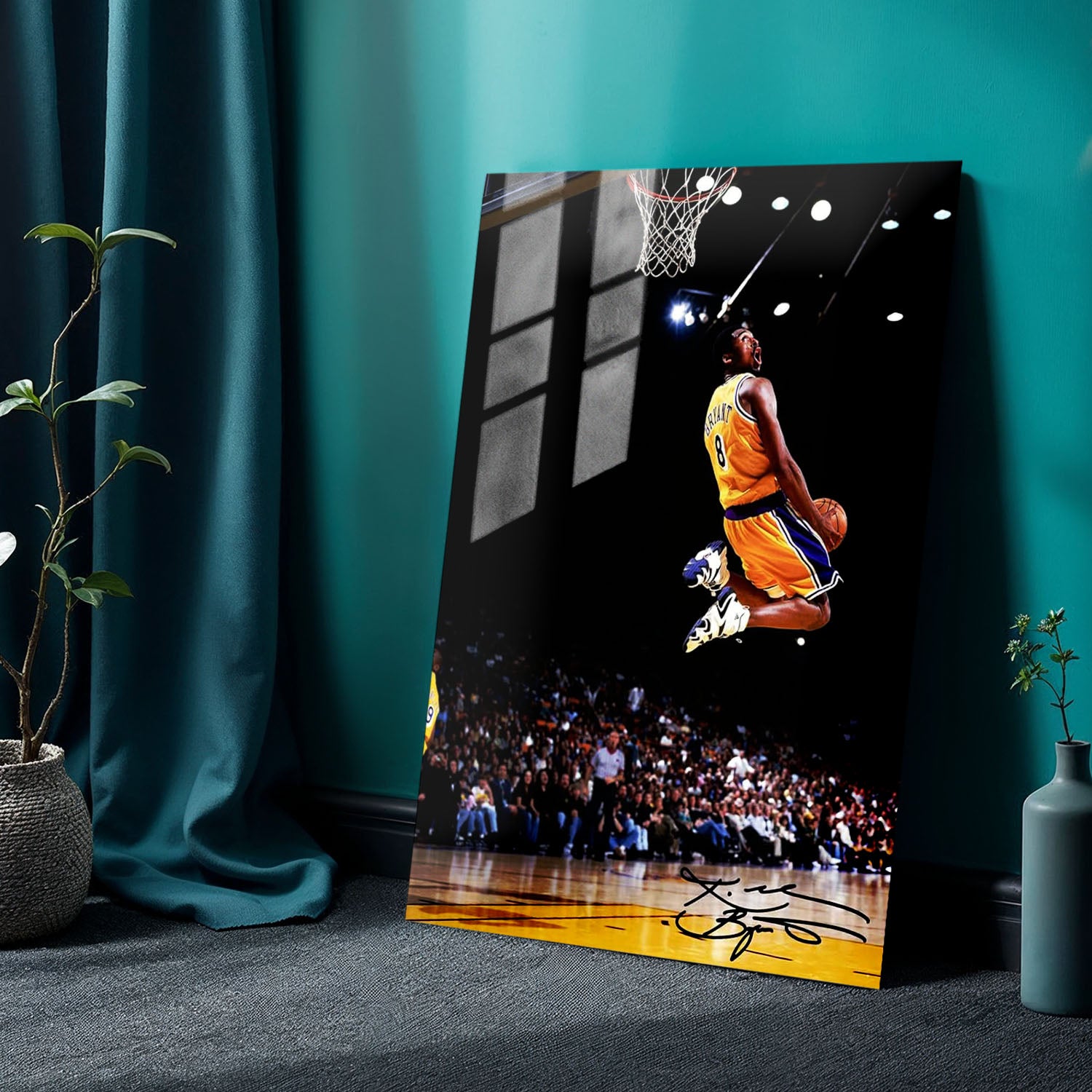 Flex Designs Metal Poster Vintage Kobe Byrant LA Lakers 24 x 36" Home Goods - Sports  Metal Poster