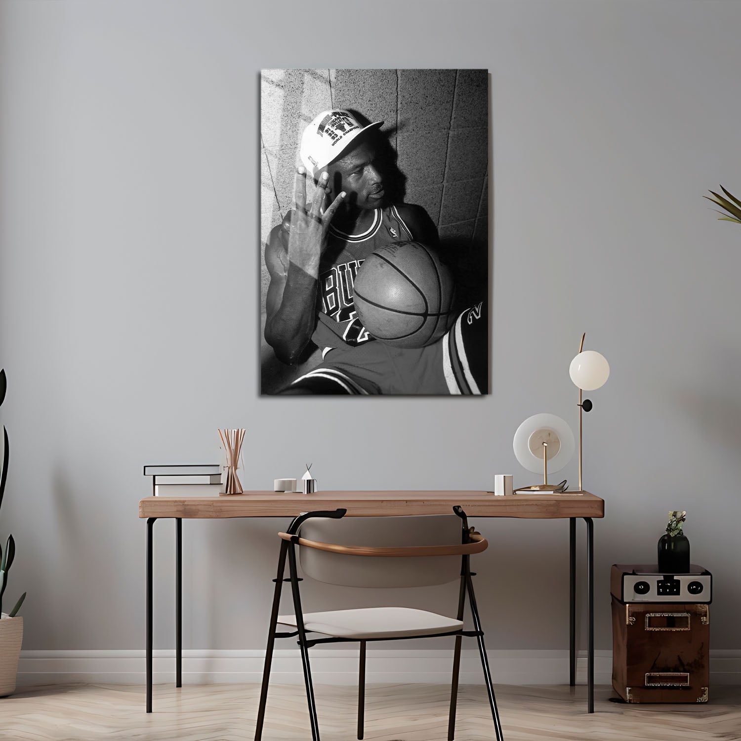 Flex Designs Metal Poster Vintage Michael Jordan Celebration 5 x 7" Home Goods - Sports  Metal Poster