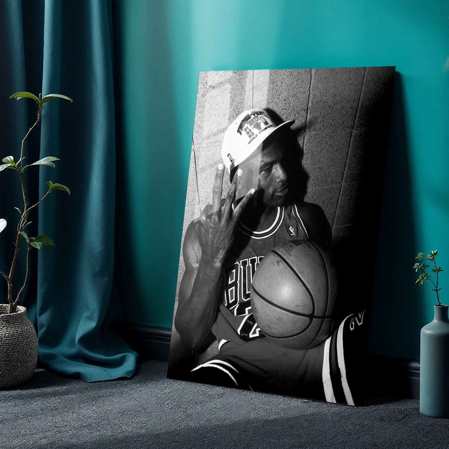 Flex Designs Metal Poster Vintage Michael Jordan Celebration 24 x 36" Home Goods - Sports  Metal Poster