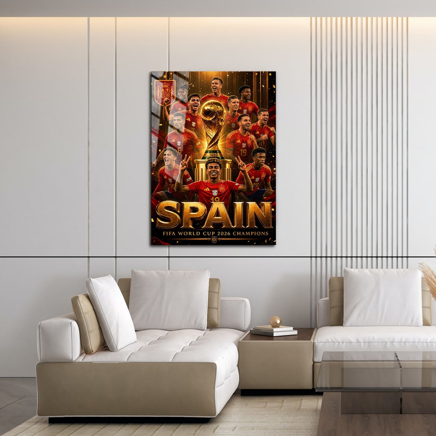 Flex Designs Metal Poster Lamine Yamal Spain FIFA Champions 2026 16 x 24" Home Goods - Sports  Metal Poster