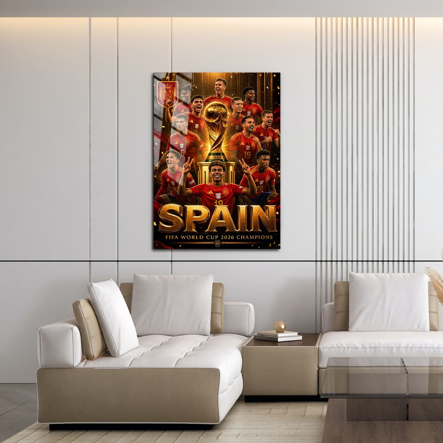 Flex Designs Metal Poster Lamine Yamal Spain FIFA Champions 2026 16 x 24" Home Goods - Sports  Metal Poster