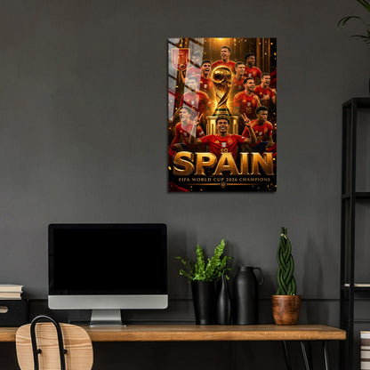 Flex Designs Metal Poster Lamine Yamal Spain FIFA Champions 2026 24 x 36" Home Goods - Sports  Metal Poster