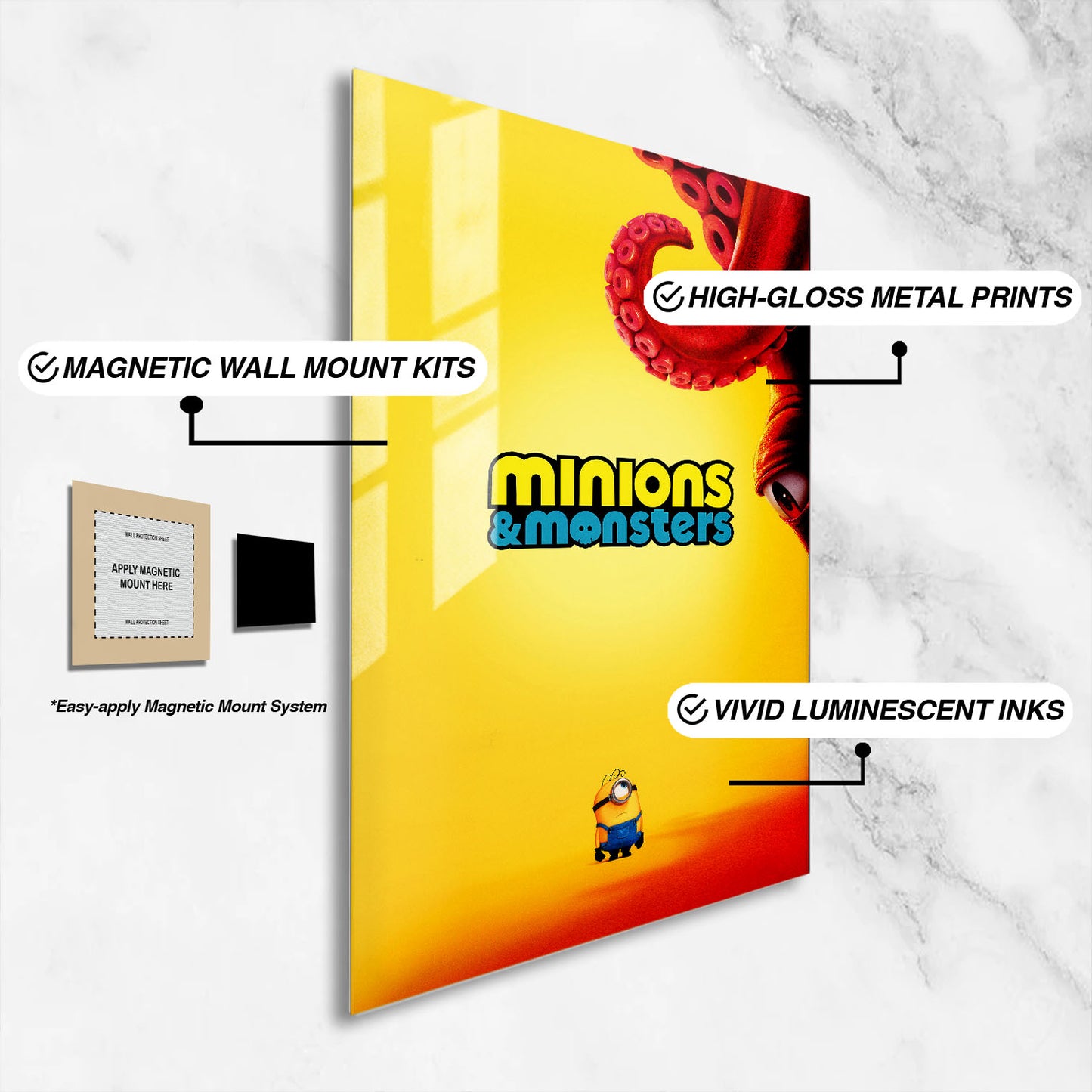 Flex Designs Metal Poster Minions & Monsters Cinematic 16 x 24" Home Goods - Movie 2026 Movie Metal Poster
