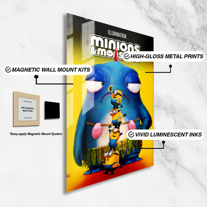 Flex Designs Metal Poster Minions & Monsters Theatrical 16 x 24" Home Goods - Movie 2026 Movie Metal Poster