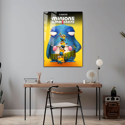 Flex Designs Metal Poster Minions & Monsters Theatrical 5 x 7" Home Goods - Movie 2026 Movie Metal Poster