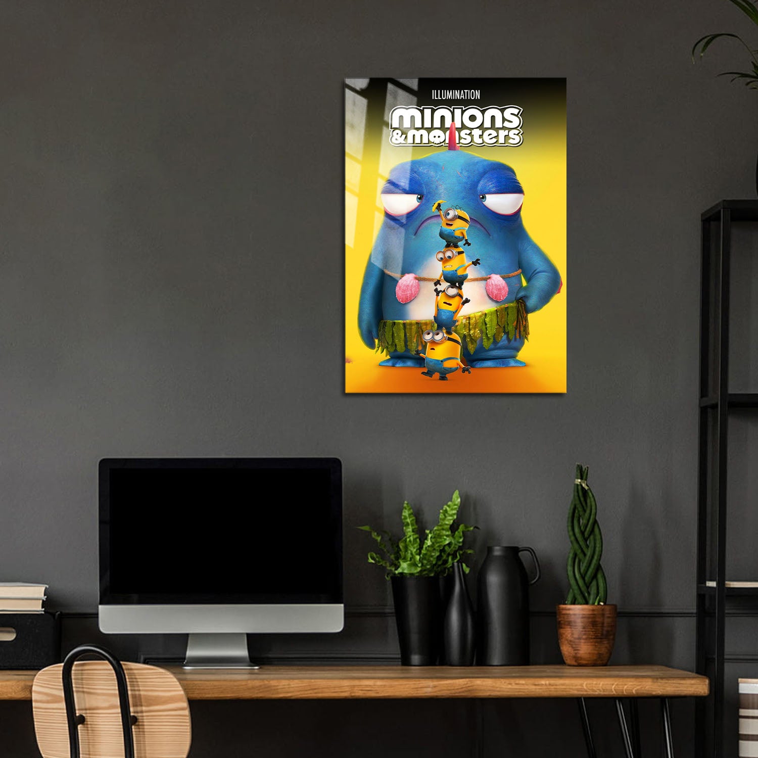 Flex Designs Metal Poster Minions & Monsters Theatrical 24 x 36" Home Goods - Movie 2026 Movie Metal Poster