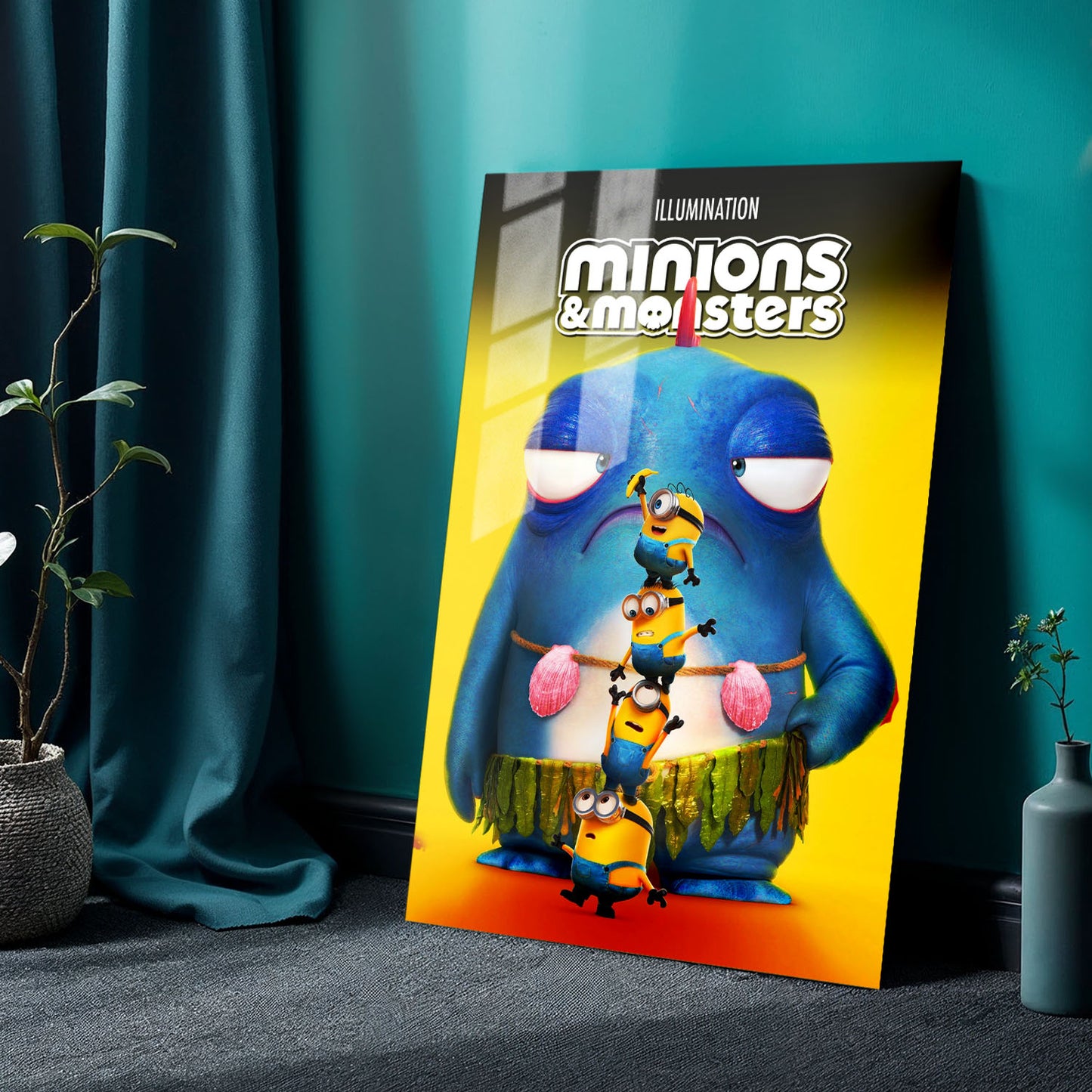 Flex Designs Metal Poster Minions & Monsters Theatrical 24 x 36" Home Goods - Movie 2026 Movie Metal Poster