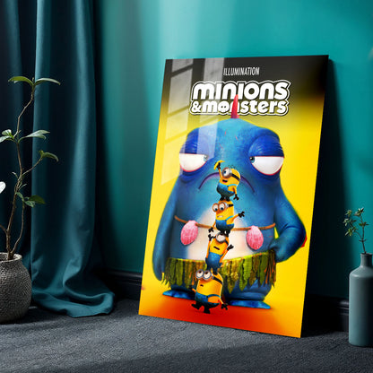 Flex Designs Metal Poster Minions & Monsters Theatrical 24 x 36" Home Goods - Movie 2026 Movie Metal Poster