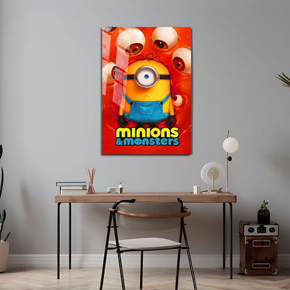 Flex Designs Metal Poster Minions & Monsters 5 x 7" Home Goods - Movie 2026 Movie Metal Poster
