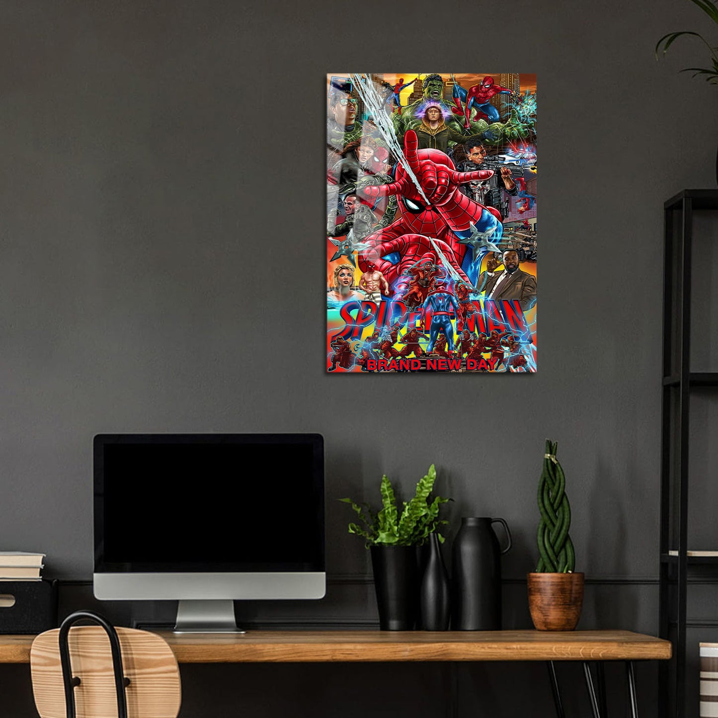 Flex Designs Metal Poster SpiderMan Brand New Day 24 x 36" Home Goods - Movie 2026 Movie Metal Poster