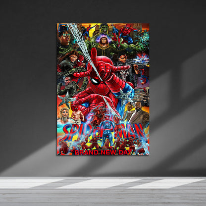 Flex Designs Metal Poster SpiderMan Brand New Day 5 x 7" Home Goods - Movie 2026 Movie Metal Poster