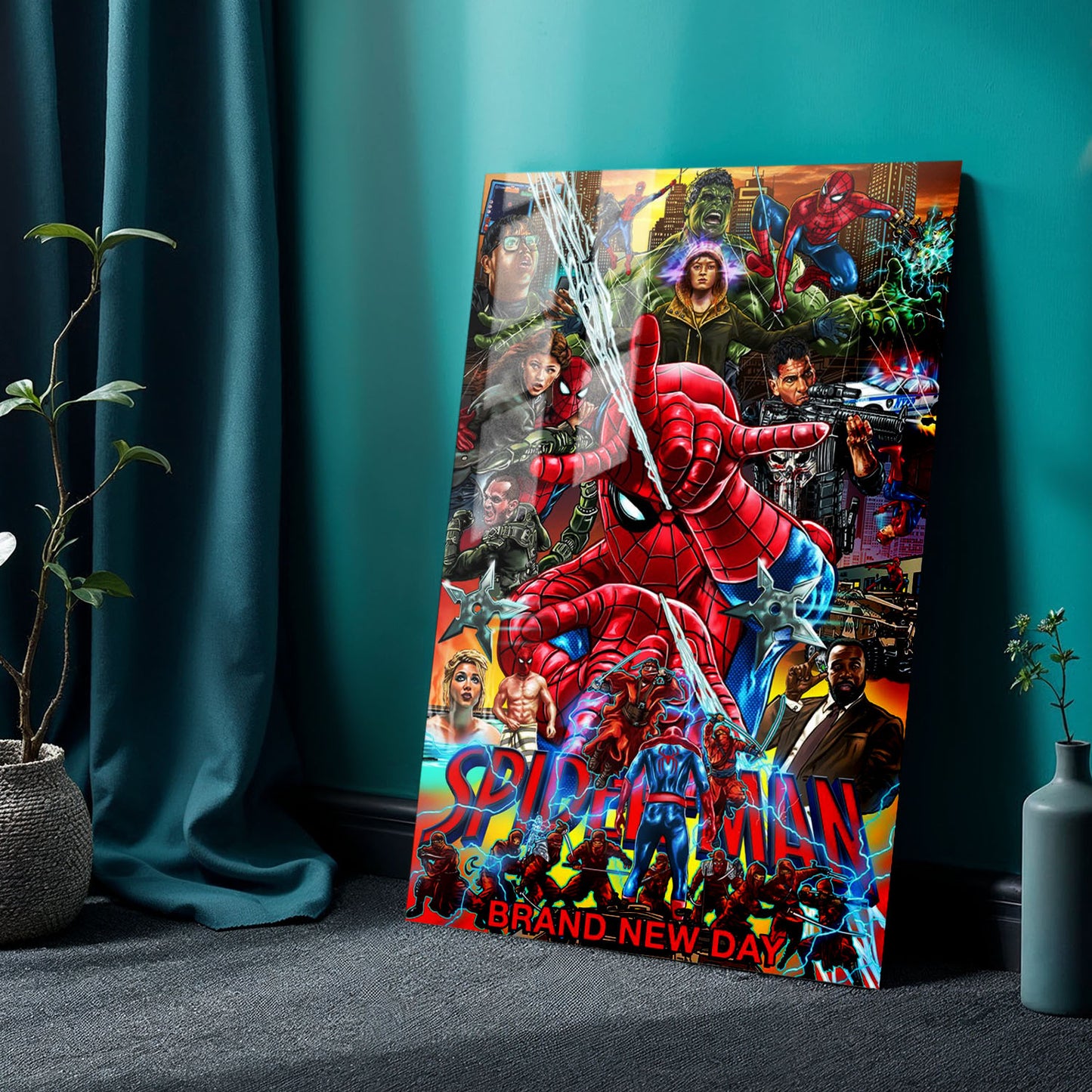 Flex Designs Metal Poster SpiderMan Brand New Day 24 x 36" Home Goods - Movie 2026 Movie Metal Poster