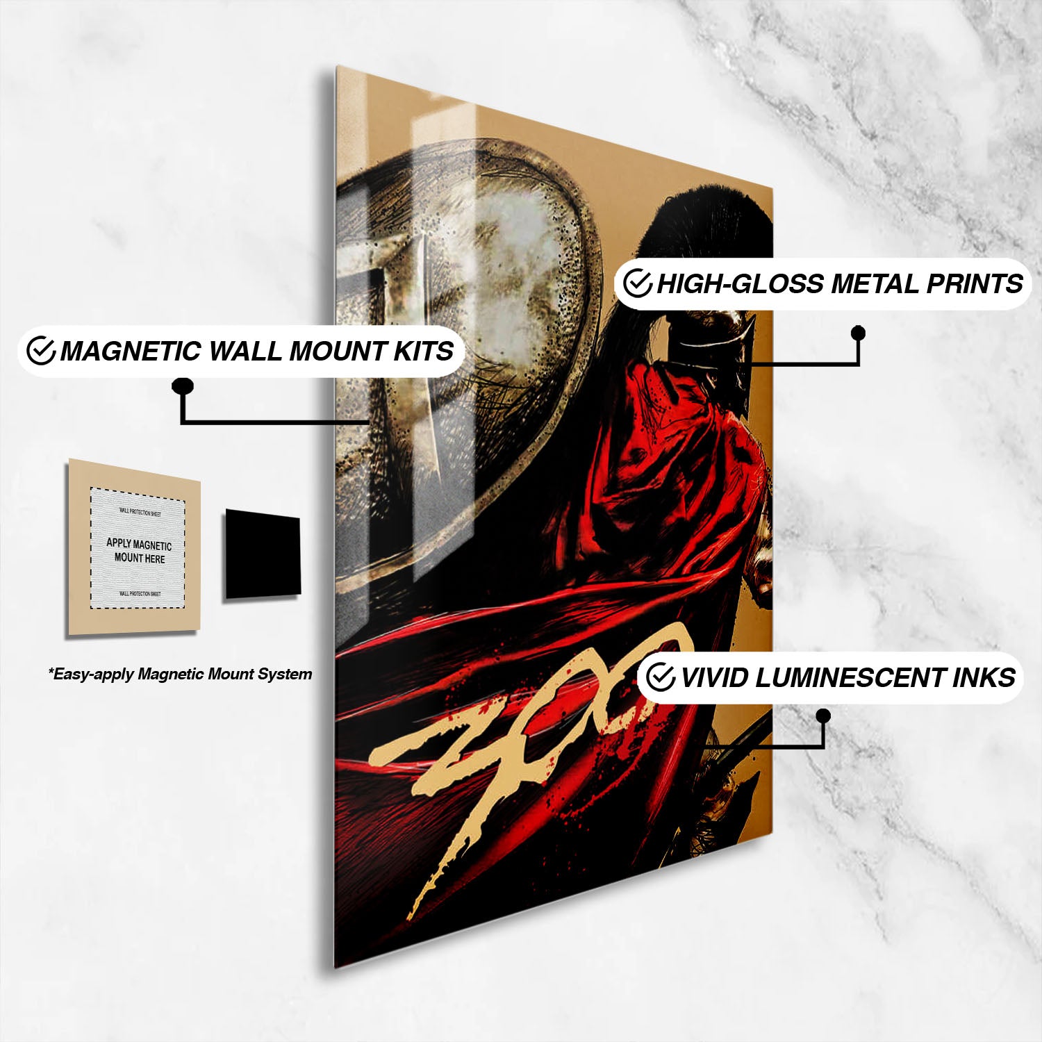Flex Designs Metal Poster 300 Theatrical 16 x 24" Home Goods - Movie 2007 Movie Metal Poster
