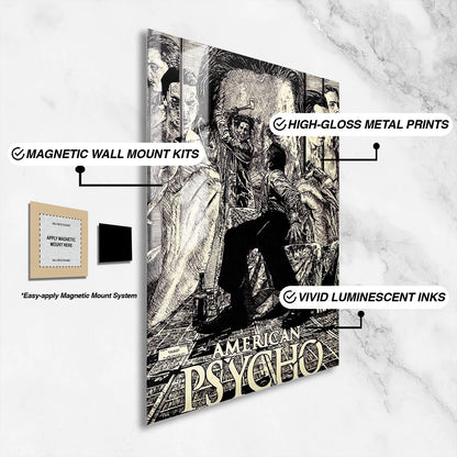 Flex Designs Metal Poster American Psycho Cartoon 16 x 24" Home Goods - Movie 2000 Movie Metal Poster