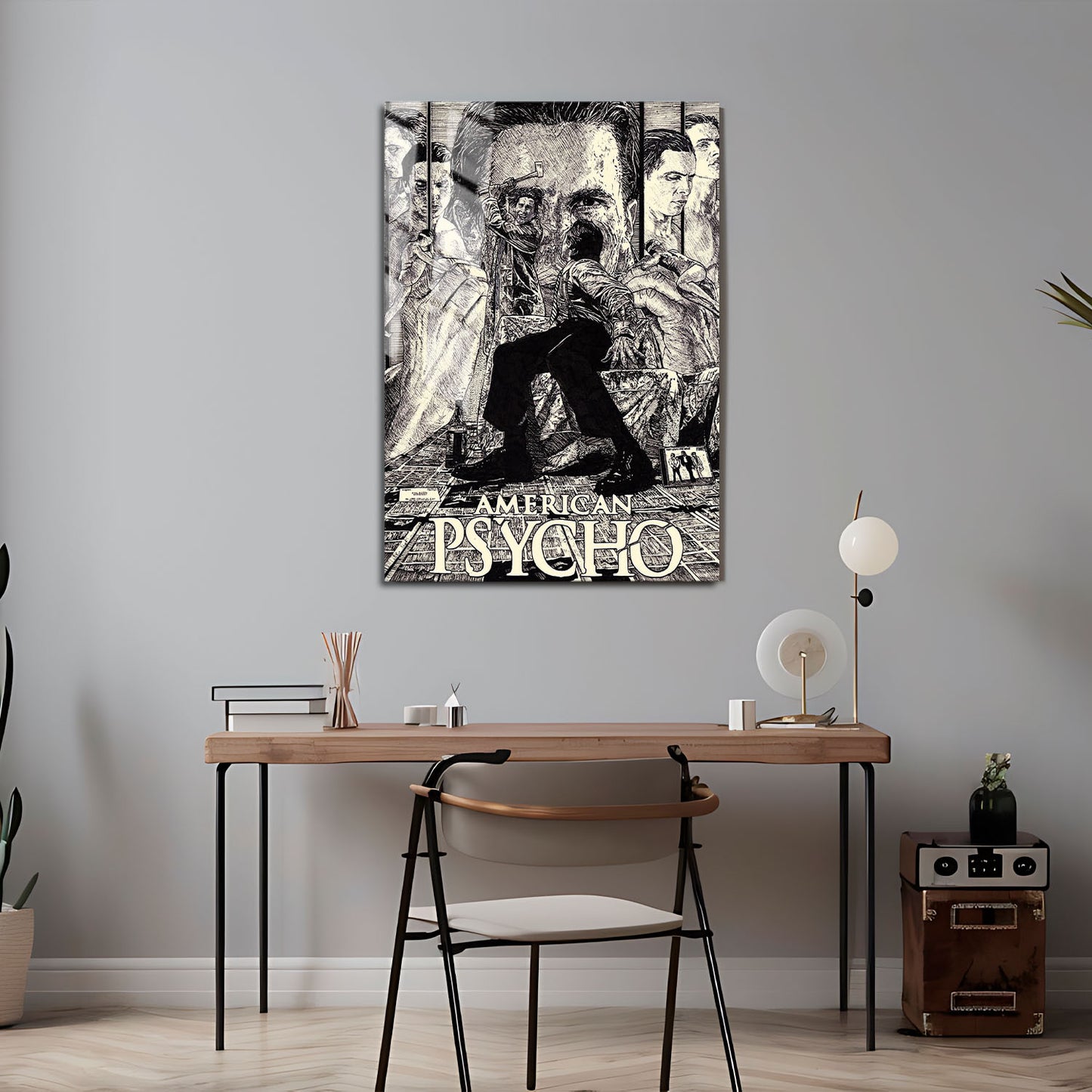 Flex Designs Metal Poster American Psycho Cartoon 5 x 7" Home Goods - Movie 2000 Movie Metal Poster