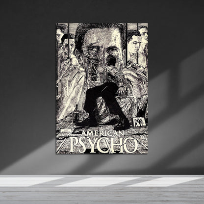 Flex Designs Metal Poster American Psycho Cartoon 5 x 7" Home Goods - Movie 2000 Movie Metal Poster