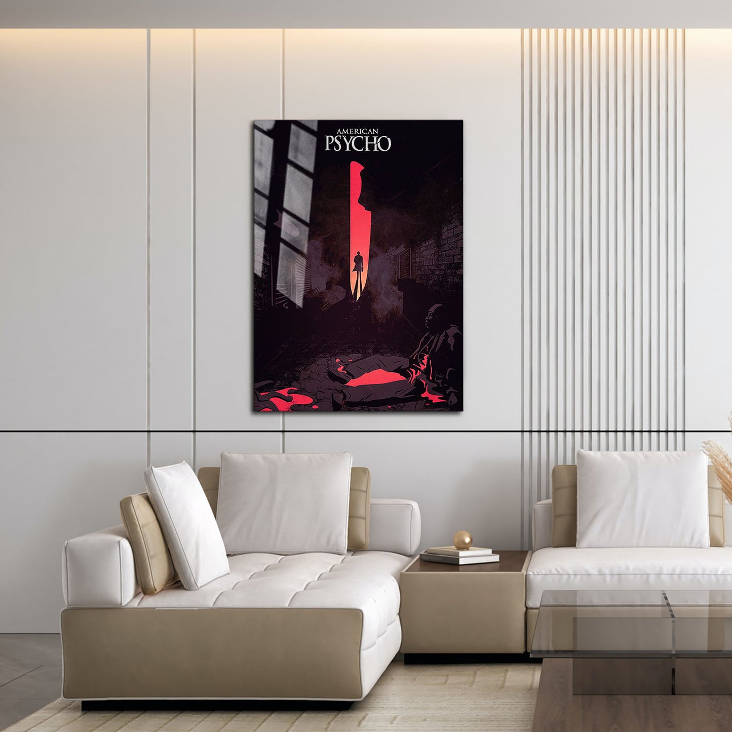Flex Designs Metal Poster American Psycho Minimalist 16 x 24" Home Goods - Movie 2000 Movie Metal Poster