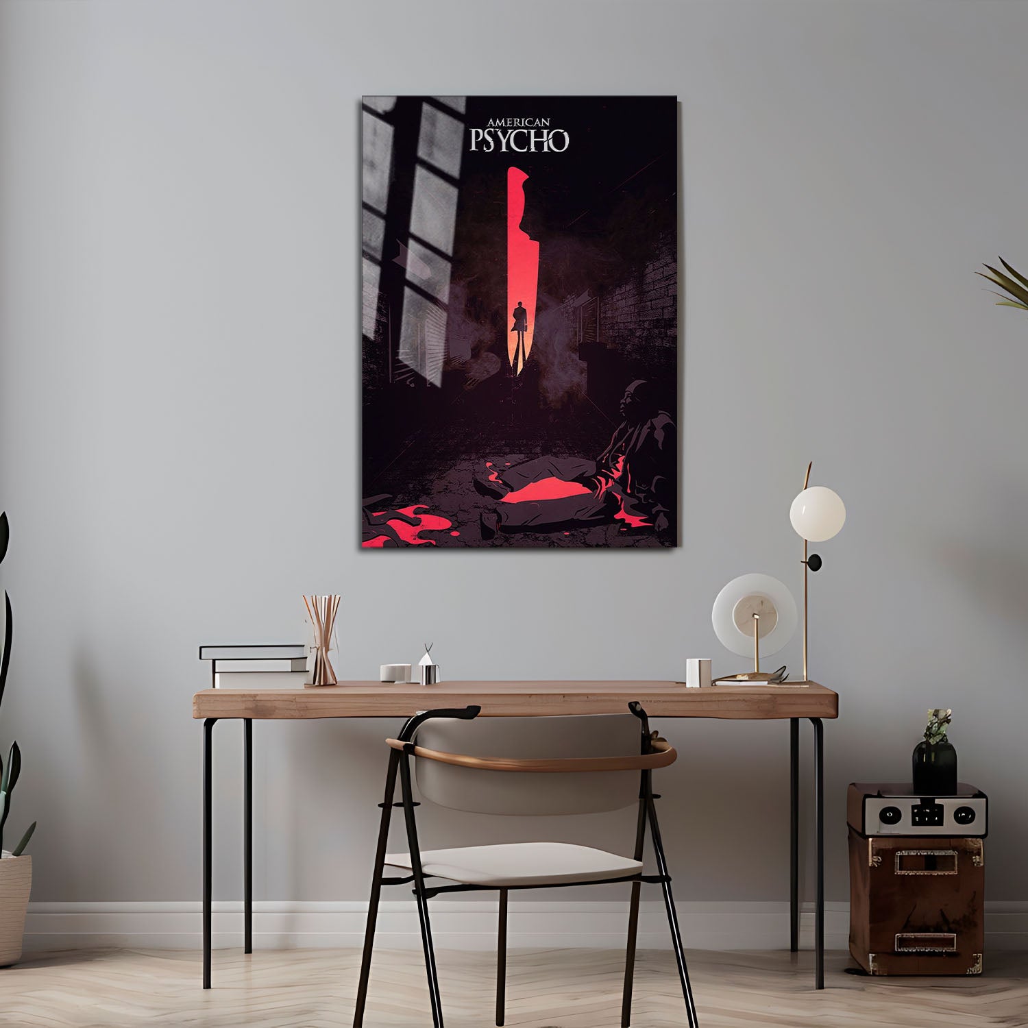 Flex Designs Metal Poster American Psycho Minimalist 5 x 7" Home Goods - Movie 2000 Movie Metal Poster