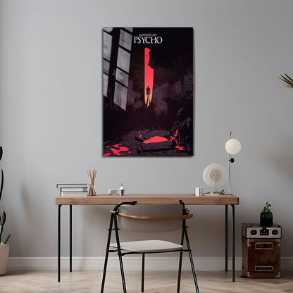 Flex Designs Metal Poster American Psycho Minimalist 5 x 7" Home Goods - Movie 2000 Movie Metal Poster