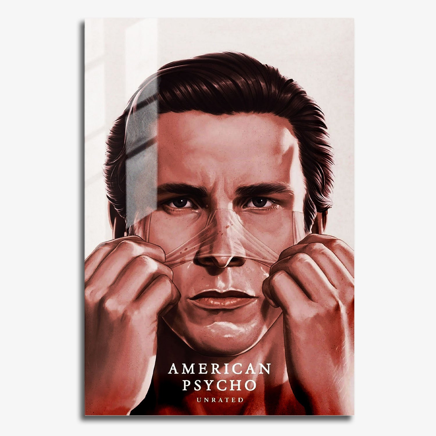 Flex Designs Metal Poster American Psycho Drawing 11 x 17" Home Goods - Movie 2000 Movie Metal Poster