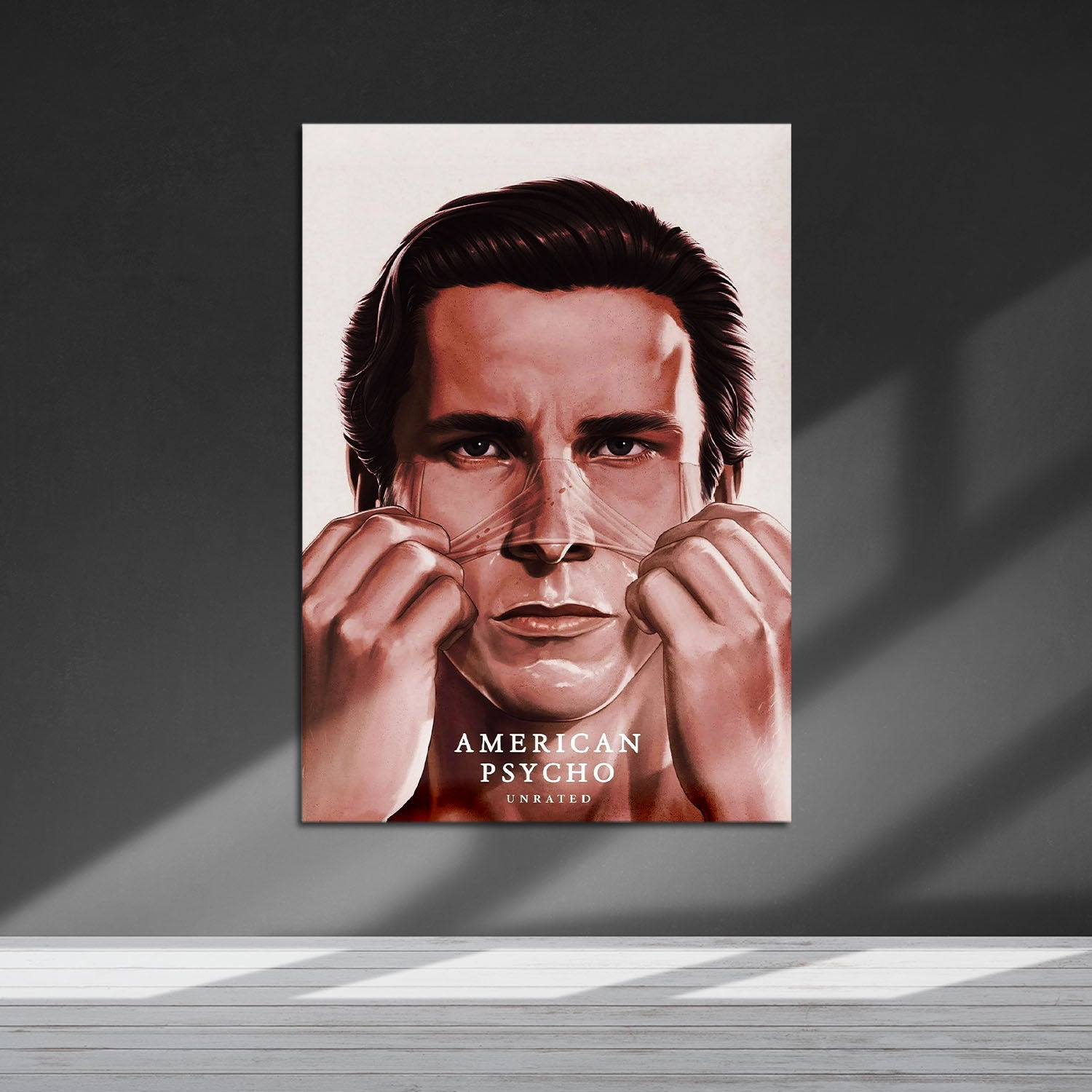 Flex Designs Metal Poster American Psycho Drawing 5 x 7" Home Goods - Movie 2000 Movie Metal Poster