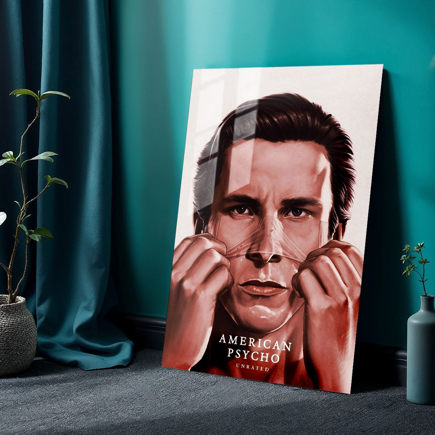 Flex Designs Metal Poster American Psycho Drawing 24 x 36" Home Goods - Movie 2000 Movie Metal Poster