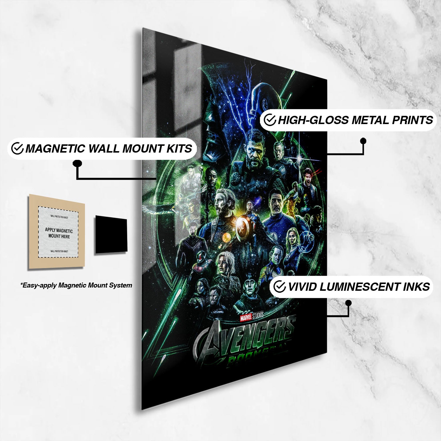 Flex Designs Metal Poster Avengers Doomsday Sketch 16 x 24" Home Goods - Movie 2026 Movie Metal Poster