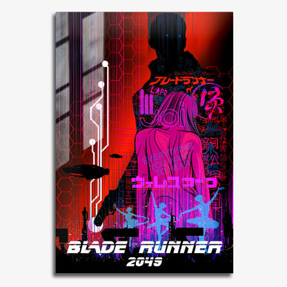 Flex Designs Metal Poster Blade Runner 2049 Neon 11 x 17" Home Goods - Movie 2017 Movie Metal Poster