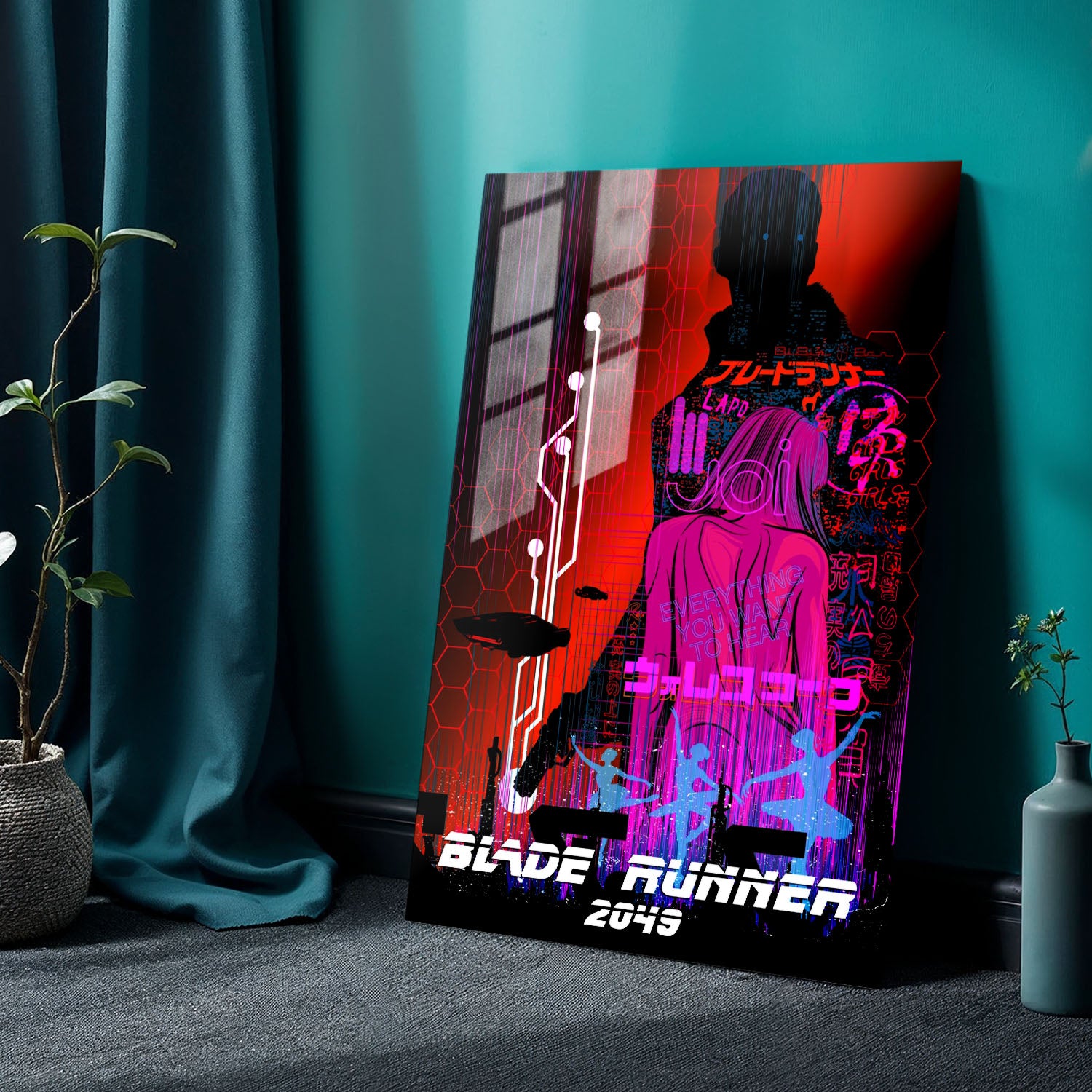 Flex Designs Metal Poster Blade Runner 2049 Neon 24 x 36" Home Goods - Movie 2017 Movie Metal Poster