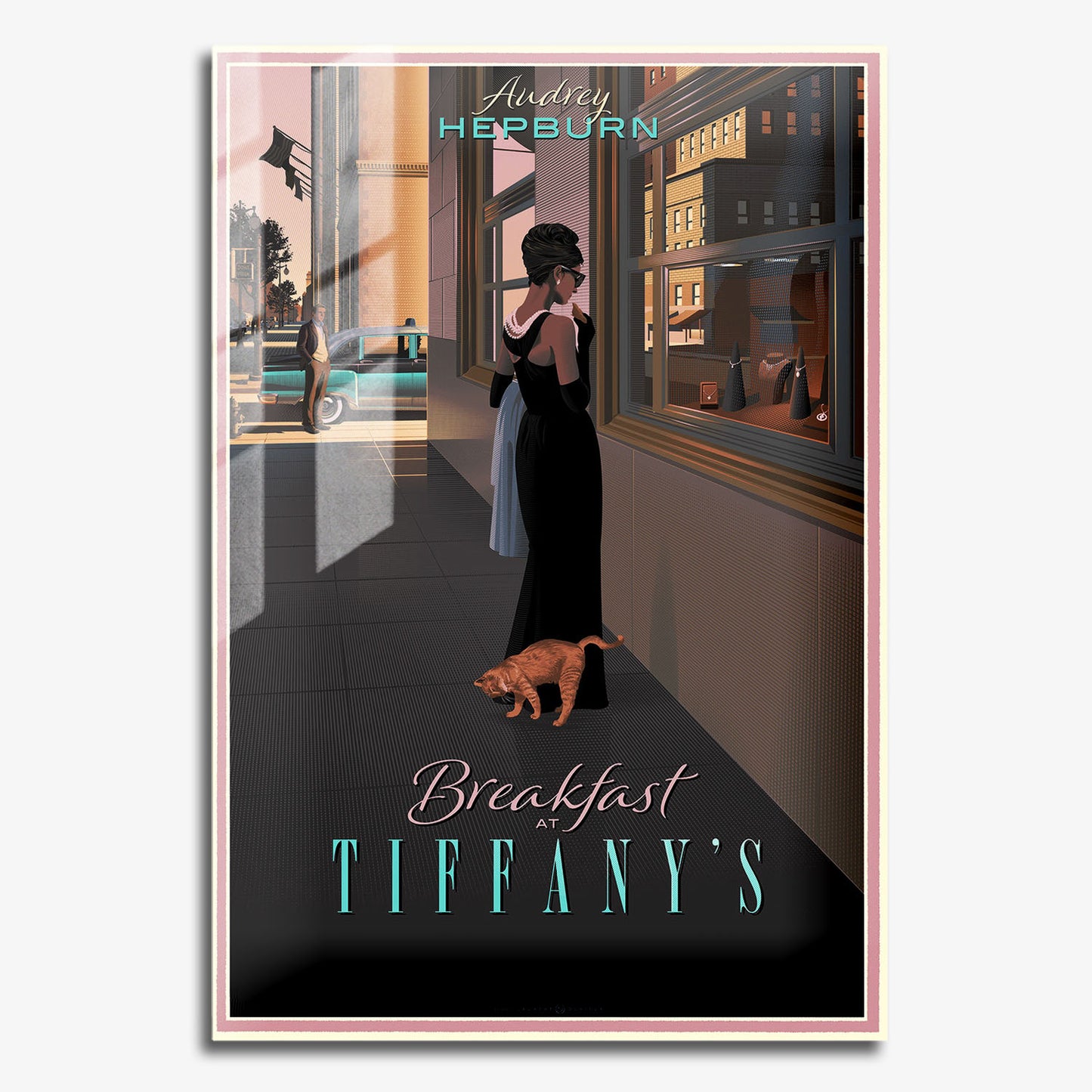 Flex Designs Metal Poster Breakfast at Tiffanys Cartoon 11 x 17" Home Goods - Movie 1961 Movie Metal Poster