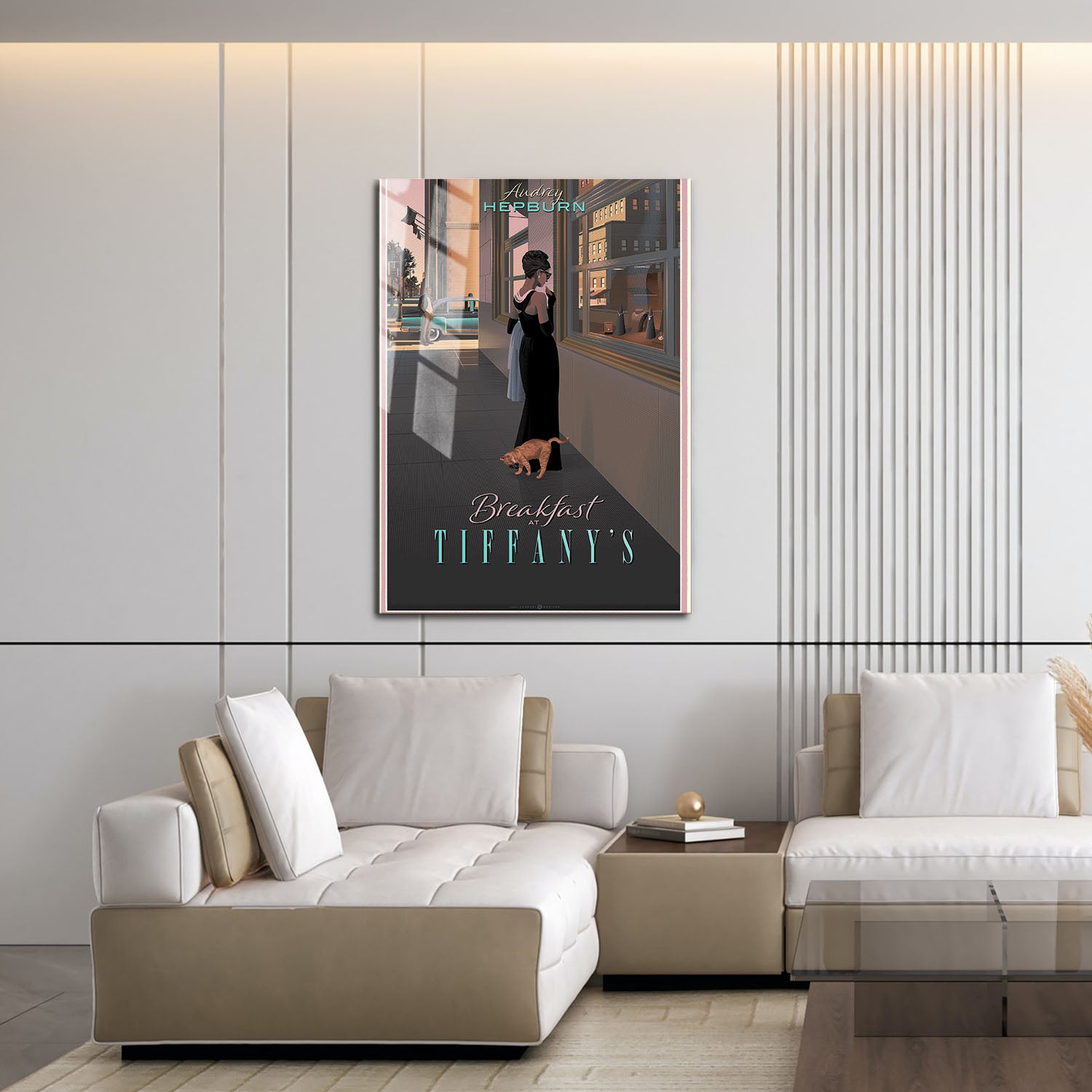 Flex Designs Metal Poster Breakfast at Tiffanys Cartoon 16 x 24" Home Goods - Movie 1961 Movie Metal Poster