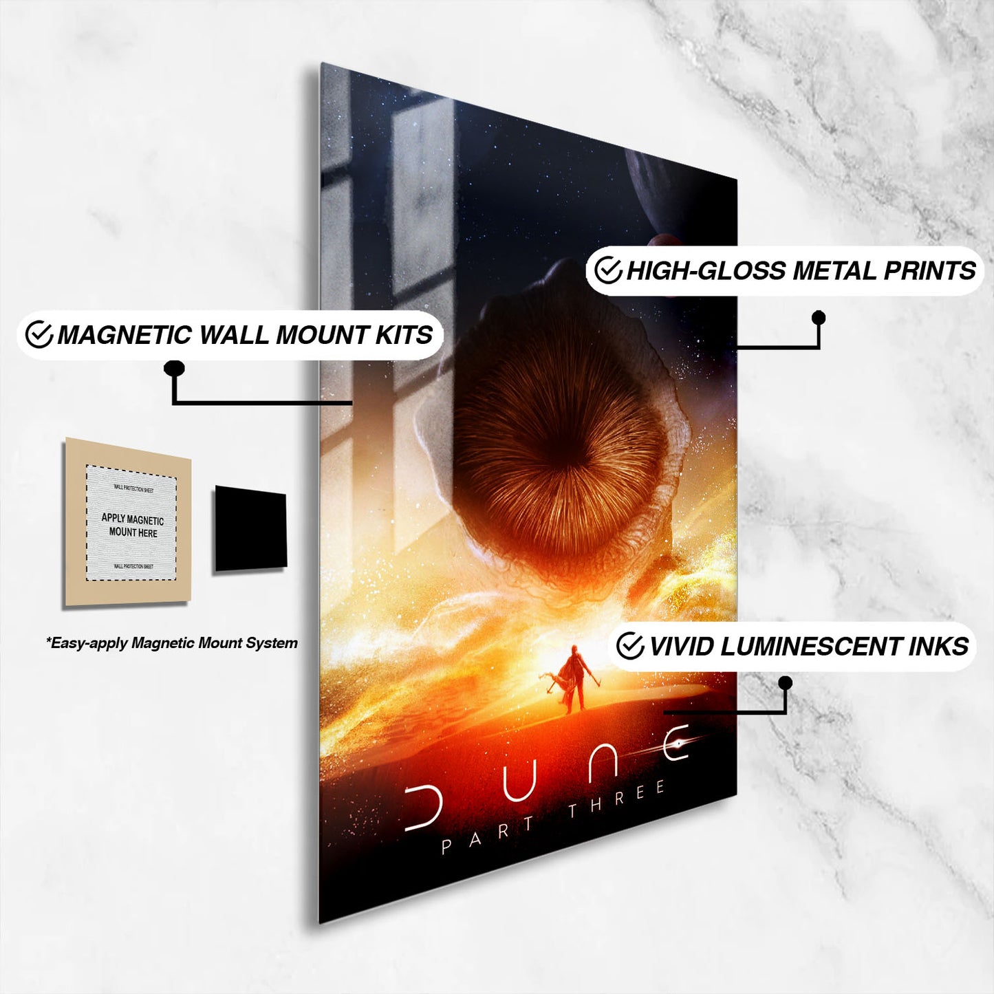 Flex Designs Metal Poster Dune Part Three Cover 16 x 24" Home Goods - Movie 2026 Movie Metal Poster