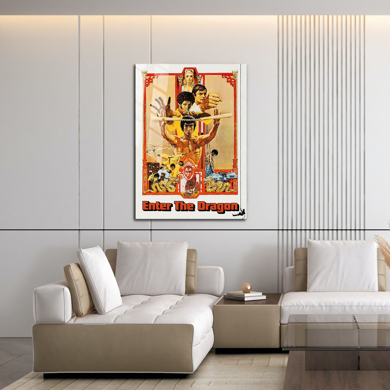 Flex Designs Metal Poster Enter the Dragon Cartoon 16 x 24" Home Goods - Movie 1973 Movie Metal Poster
