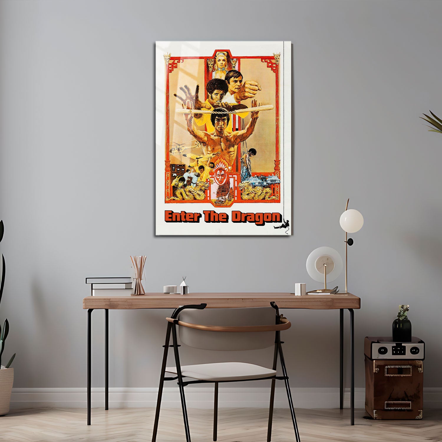 Flex Designs Metal Poster Enter the Dragon Cartoon 5 x 7" Home Goods - Movie 1973 Movie Metal Poster