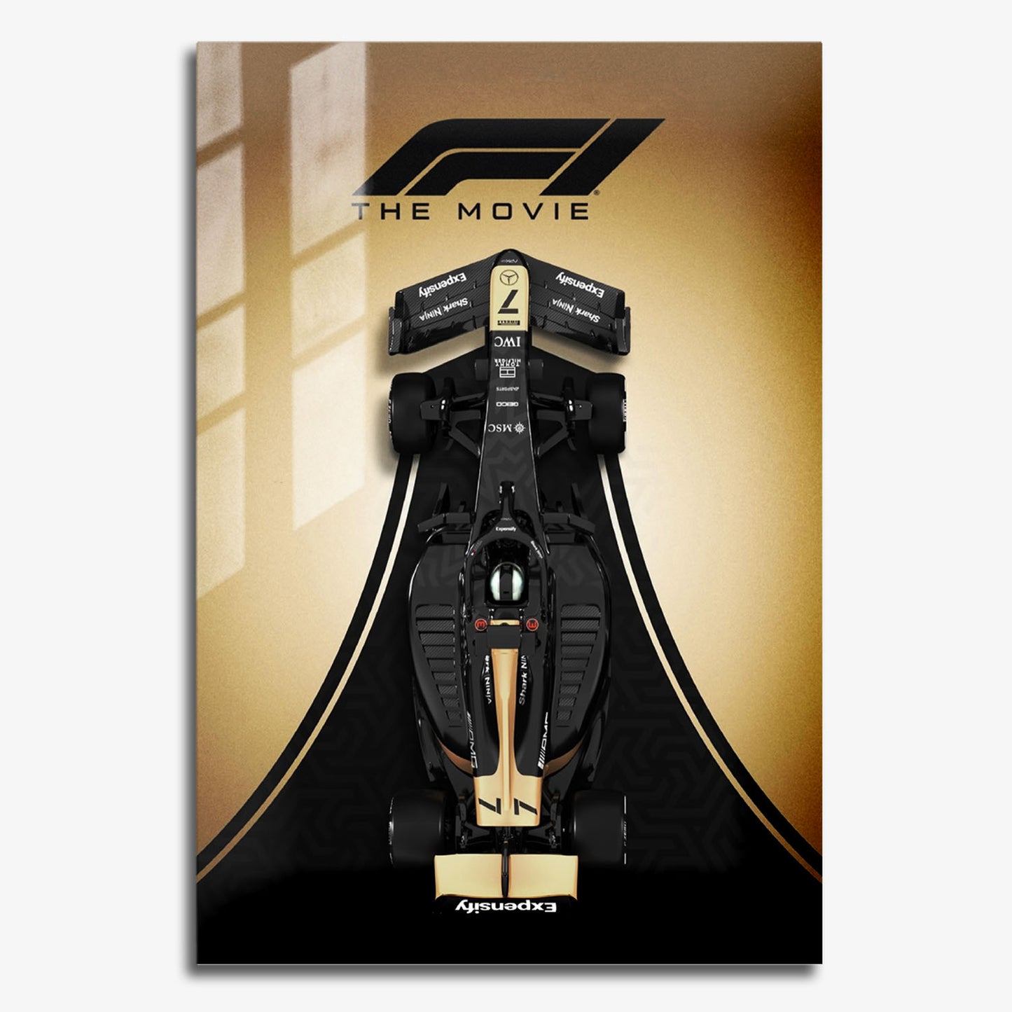 Flex Designs Metal Poster F1 The Movie Car 11 x 17" Home Goods - Movie 2025 Movie Metal Poster