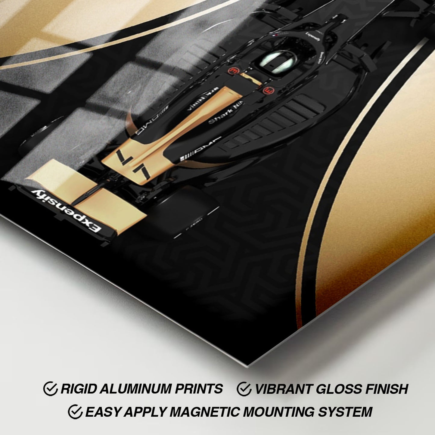 Flex Designs Metal Poster F1 The Movie Car 11 x 17" Home Goods - Movie 2025 Movie Metal Poster