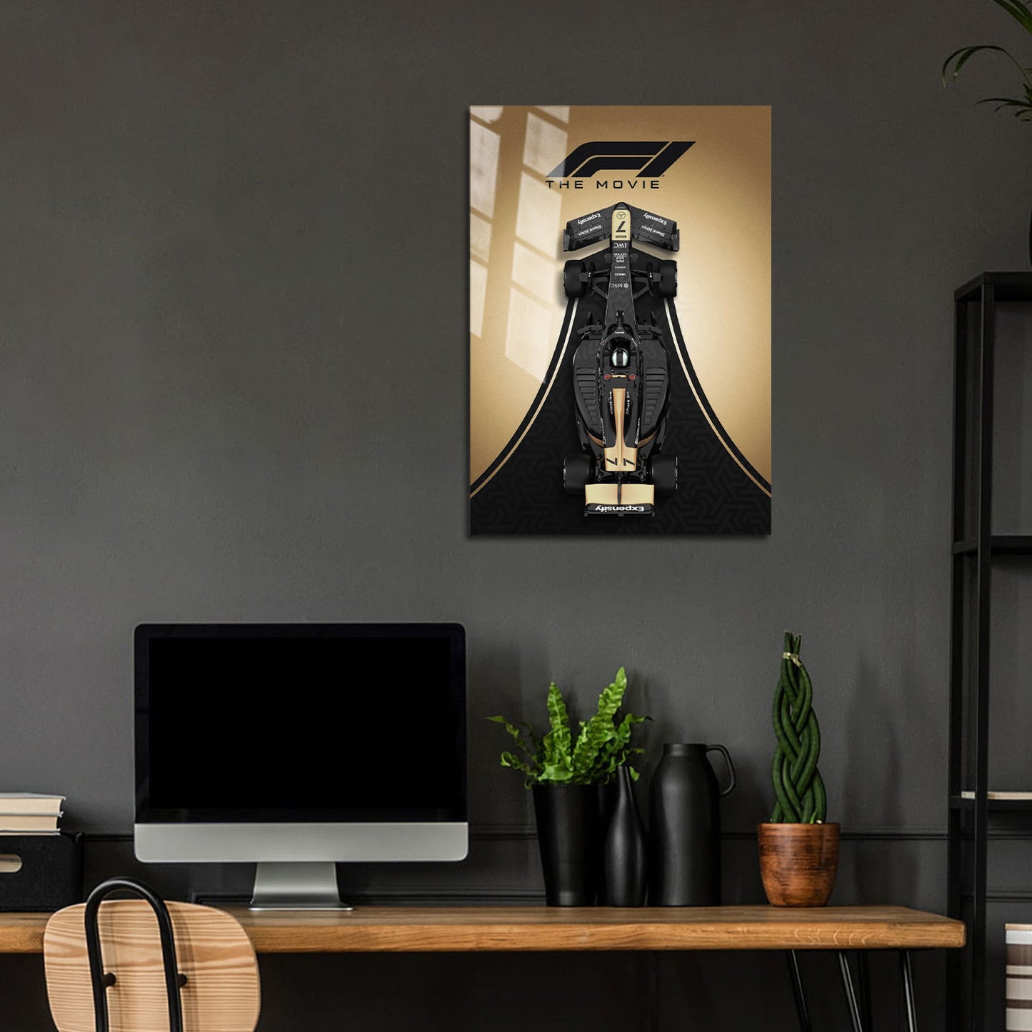 Flex Designs Metal Poster F1 The Movie Car 24 x 36" Home Goods - Movie 2025 Movie Metal Poster