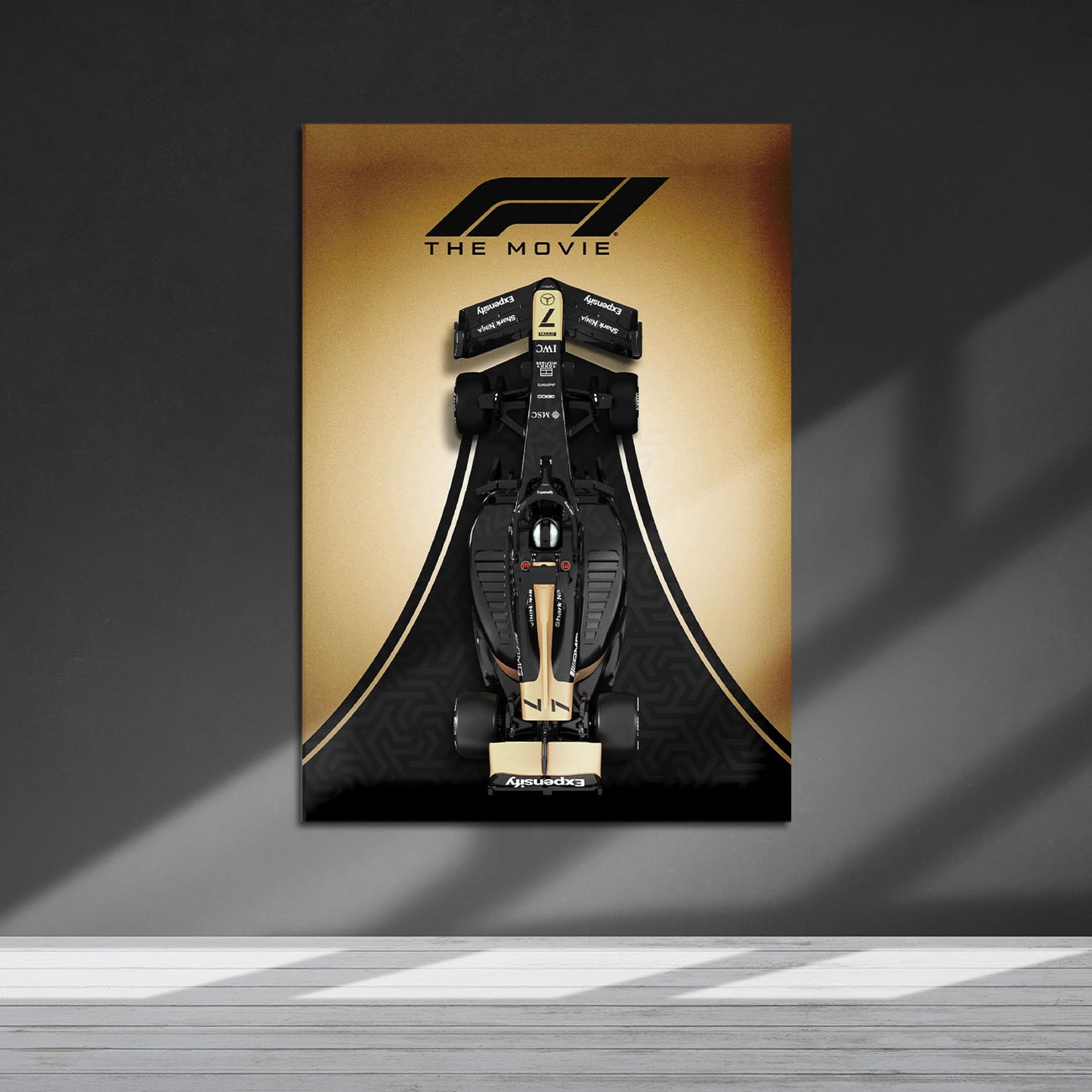 Flex Designs Metal Poster F1 The Movie Car 5 x 7" Home Goods - Movie 2025 Movie Metal Poster