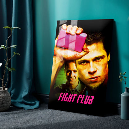 Flex Designs Metal Poster Fight Club Original 24 x 36" Home Goods - Movie 1999 Movie Metal Poster
