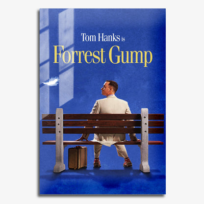 Flex Designs Metal Poster Forrest Gump Cover 11 x 17" Home Goods - Movie 1994 Movie Metal Poster