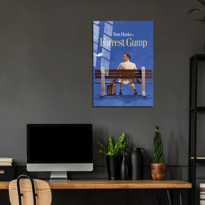 Flex Designs Metal Poster Forrest Gump Cover 24 x 36" Home Goods - Movie 1994 Movie Metal Poster